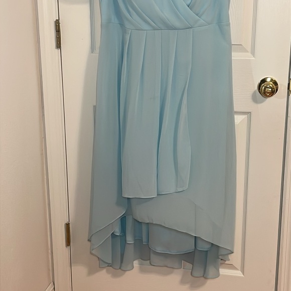 Elegant Flowy Baby Blue Dress, Cruise, mother of the bride, groom, cocktail, 14 - Picture 5 of 8